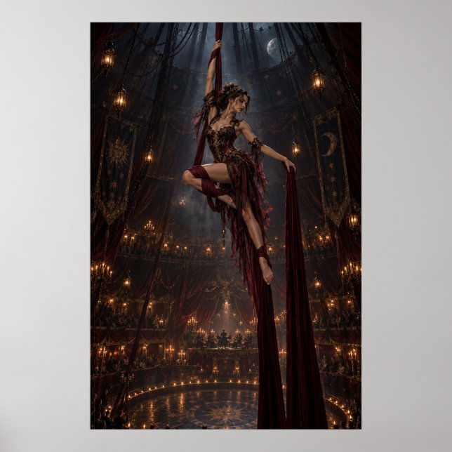 The Aerialist | Gothic Circus Fine Art Poster (Framsidan)