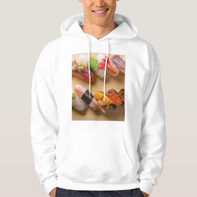 The Aesthetics of Nigiri Sushi | Premium Japanese  Hoodie (Framsida)