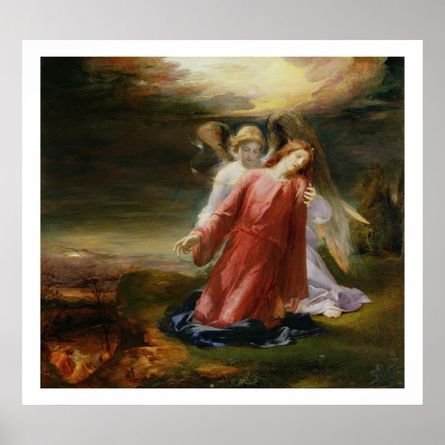 The Agony in the Garden, 1858 (oil on Panel) Poster (Framsidan)