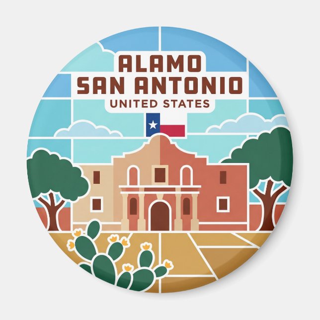 The Alamo Texas Magnet (Framsidan)