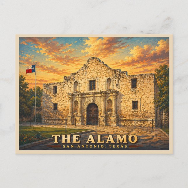 The Alamo Vintage Resa Vykort (Framsida)