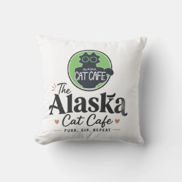 The Alaska Cat Cafe “Morra, Suga, Upprepa” Kudde