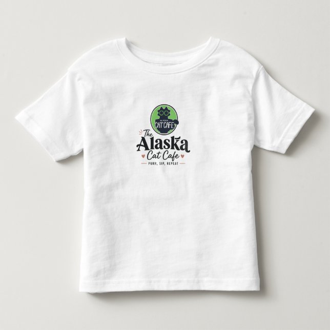 The Alaska Cat Cafe “Morra, Suga, Upprepa” T Shirt (Framsida)