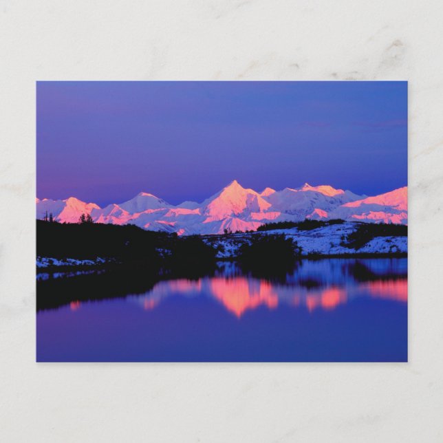 The Alaskan Range ligger intill Mt. Denali, Vykort (Framsida)