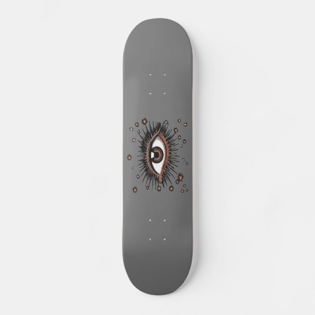 The All Seeing Eye Mini Skateboard Bräda 18,5 Cm (Framsida)