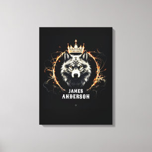 The Alpha Wolf. Lägg till text eller namn på canva Canvastryck