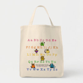 "the alphabet book" - book cover - Grocery Tote Tygkasse