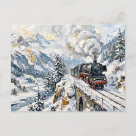 The Alpine Express Ångtåg Snöberg Vykort