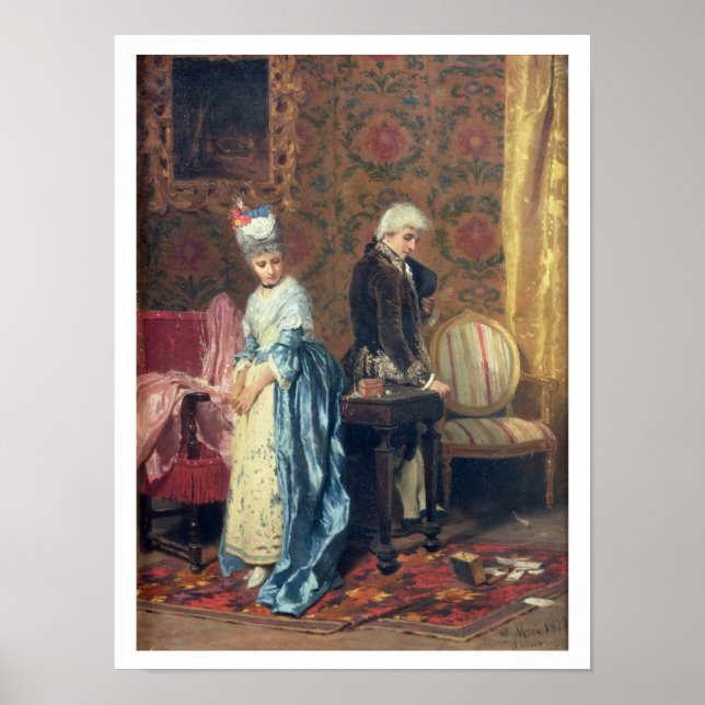 The Älskare Tiff, 1872 (olja på panelen) Poster (Framsidan)
