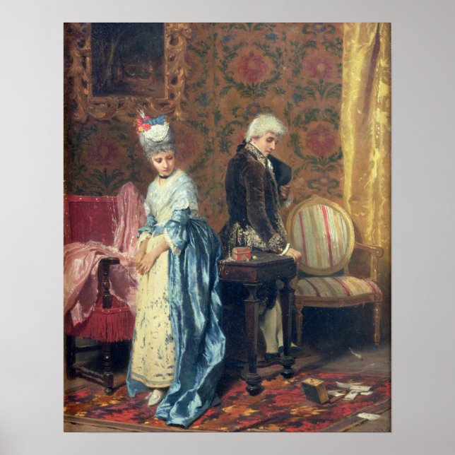The Älskare Tiff, 1872 (olja på panelen) Poster (Framsidan)