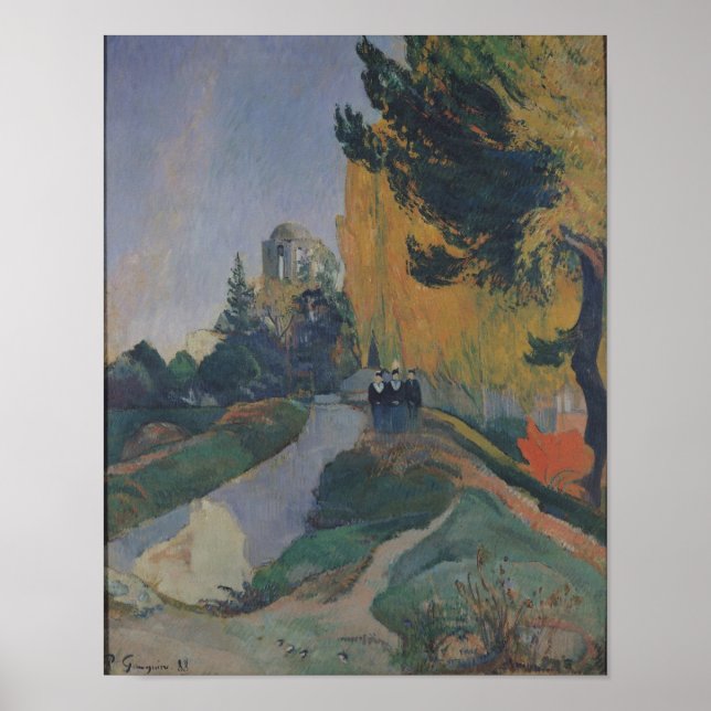 The Alyscamps, Arles, 1888 Poster (Framsidan)