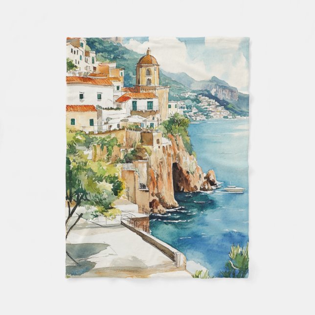 The Amalfi Coast, Italy Fleecefilt (Framsidan)