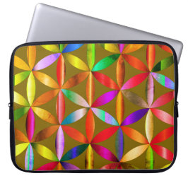 The Amazing Flower of Life on an Electronics Bag Laptop Fodral