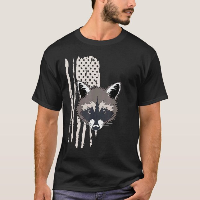 The American raccoon raccoon T Shirt (Framsida)