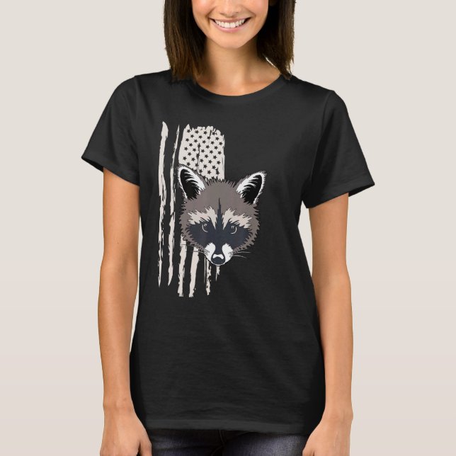 The American raccoon raccoon T Shirt (Framsida)