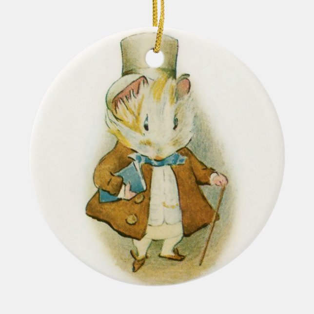 “The Amiable Guinea Pig” by Beatrix Potter Julgransprydnad Keramik (Framsidan)