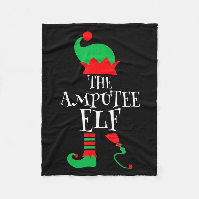 The Amputee Elf Christmas Funny Limb Surgery Joke  Fleecefilt (Framsidan)