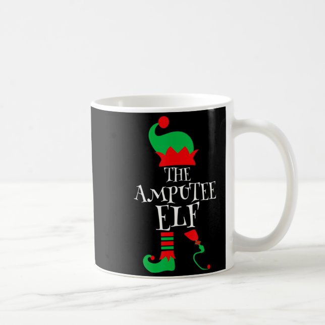 The Amputee Elf Christmas Funny Limb Surgery Joke  Kaffemugg (Höger)