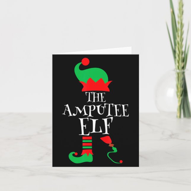 The Amputee Elf Christmas Funny Limb Surgery Joke  Kort (Framsida)
