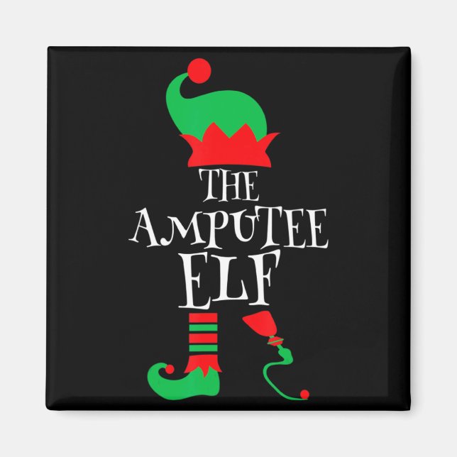 The Amputee Elf Christmas Funny Limb Surgery Joke  Magnet (Framsidan)