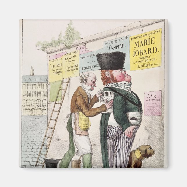 The Amusement of a Bill Sticker, 1820 Magnet (Framsidan)