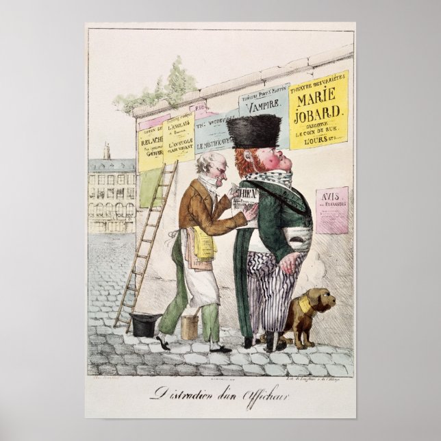 The Amusement of a Bill Sticker, 1820 Poster (Framsidan)
