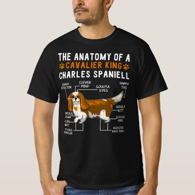 The Anatomy Of A Cavalier King Charles Spaniell T Shirt (Framsida)