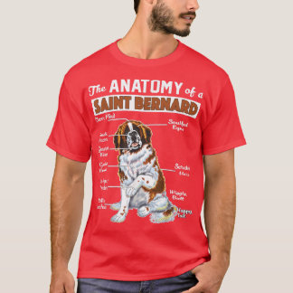 The Anatomy of a Saint Bernard  Funny  T Shirt