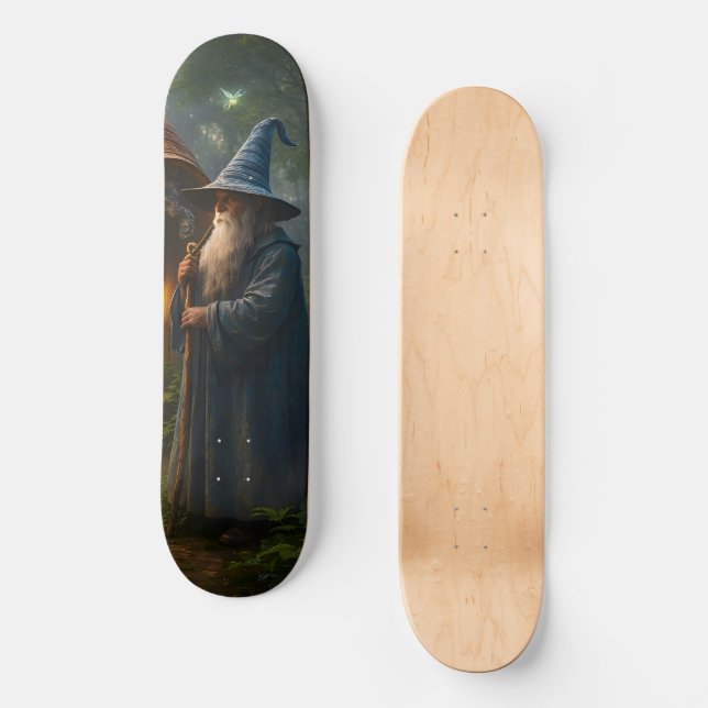 The ancient forest wizard 8.125 skateboard deck (Framsida)