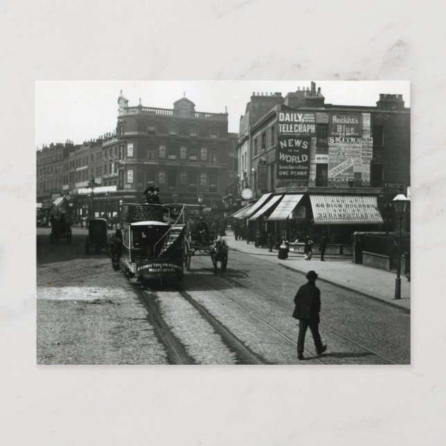 The Angel, Islington, London, c.1890 Vykort (Framsida)