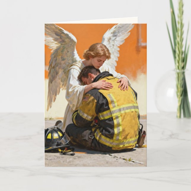 "The Angel Who Knew Your Courage" Sympathy Kort (Framsida)