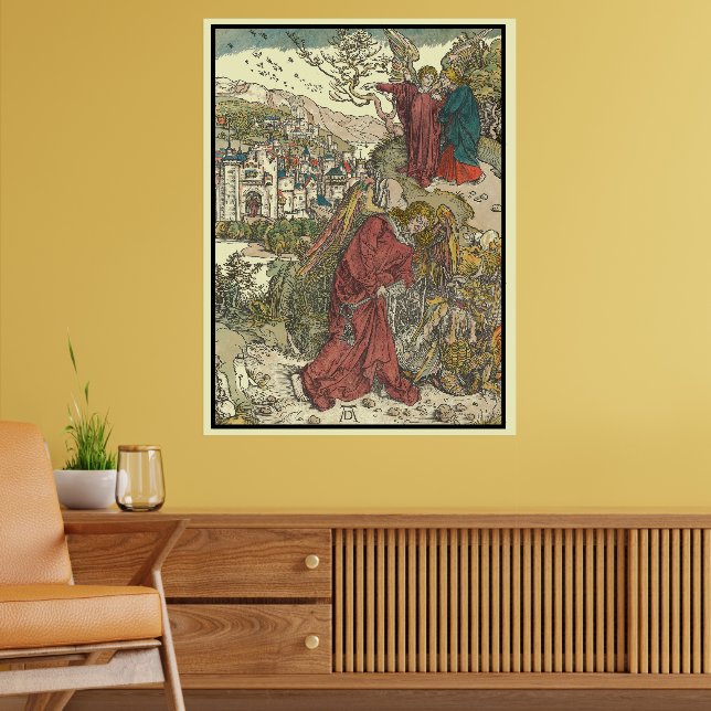 The Angel With The Key by Albrecht Dürer Poster (Vardagsrum 2)