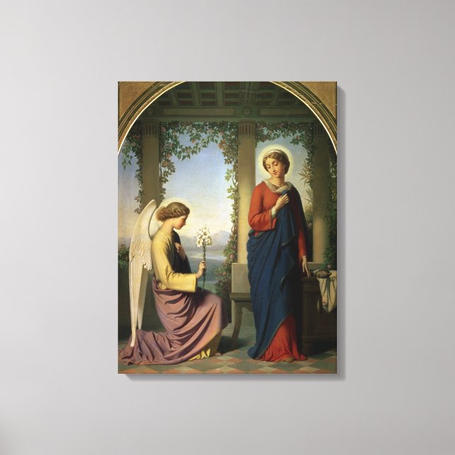 The Angelic Salutation, eller The Annunciation, 18 Canvastryck (Framsida)