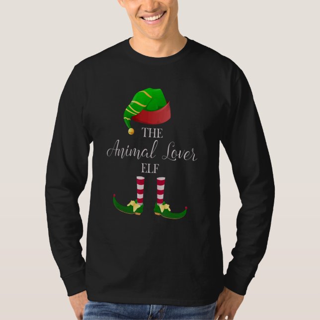 The Animal   Elf Cute   Christmas Family T Shirt (Framsida)