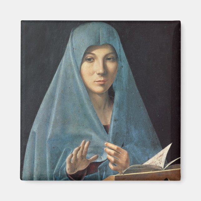 The Annunciation, 1474-75 (olja på panelen) Magnet (Framsidan)
