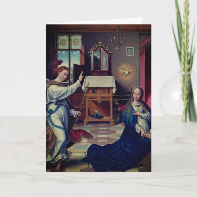The Annunciation by Joos van Cleve: Blank Kort (Framsida)