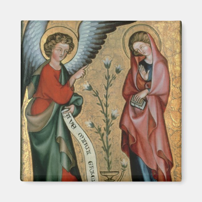 The Annunciation, c.1330 (olja på panelen) Magnet (Framsidan)