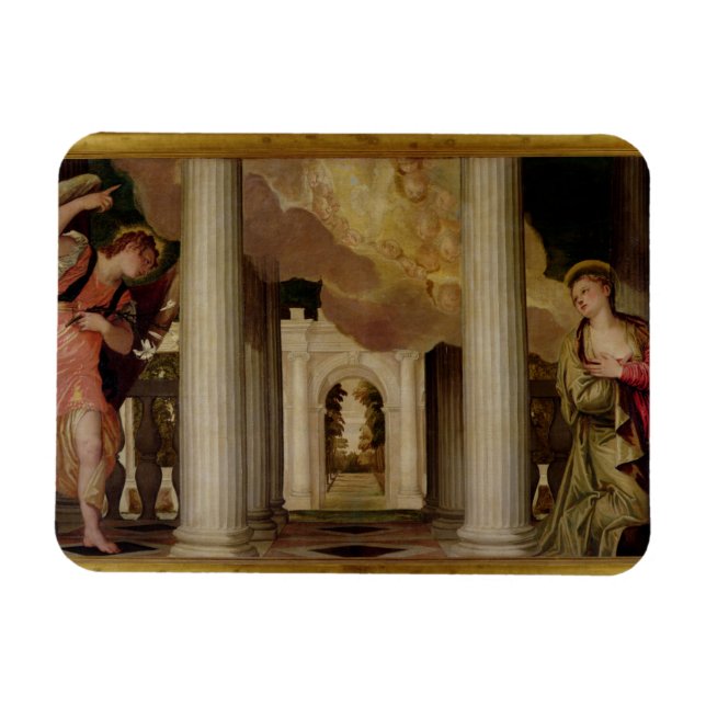 The Annunciation, c.1551-53 (oil on canvas) Magnet (Horisontell)