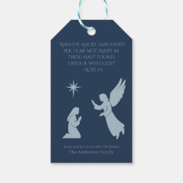 The Annunciation Gift Tag – Angel Gabriel and Mary Presentetikett