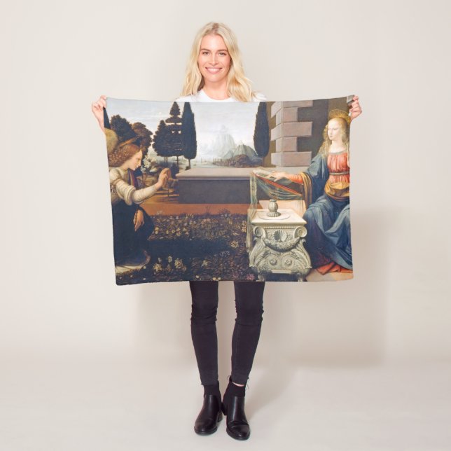 The Annunciation, Leonardo da Vinci, 1472-1473 Fleecefilt (På plats)