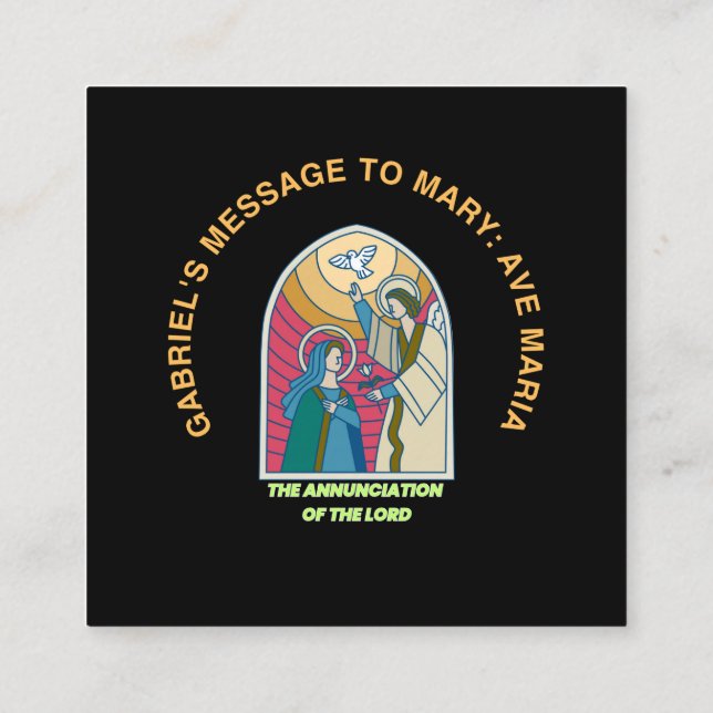 The Annunciation of the Lord Fyrkantigt Visitkort (Baksida)
