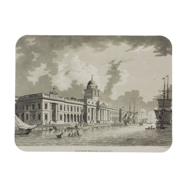 The Anpassningsbar House, Dublin, 1792 (engrave) Magnet (Horisontell)