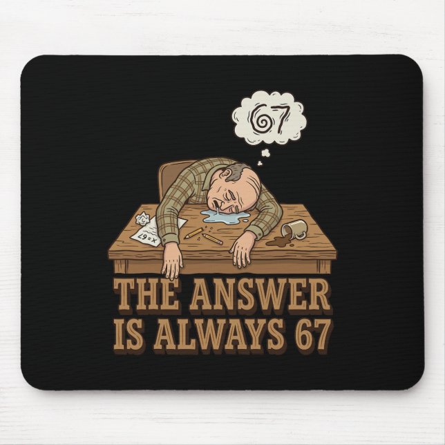 The Answer Is Always 67 Math Teacher Meme 90s Retr Musmatta (Framsidan)
