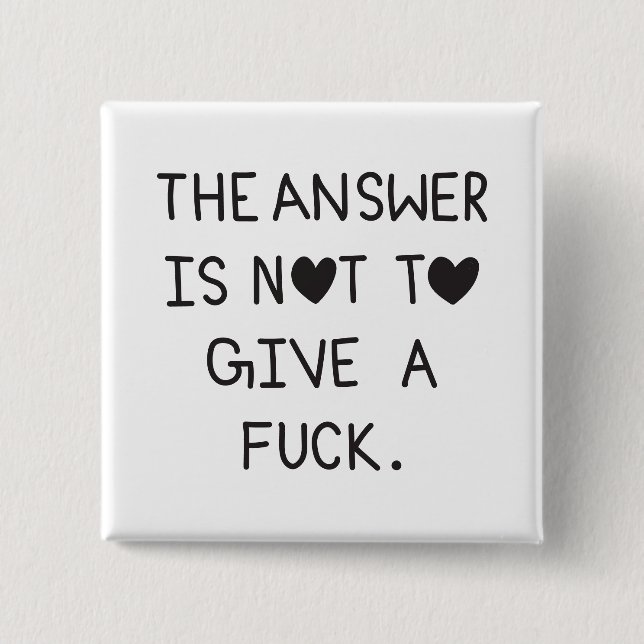 The answer is not to give a f knapp (Framsida)