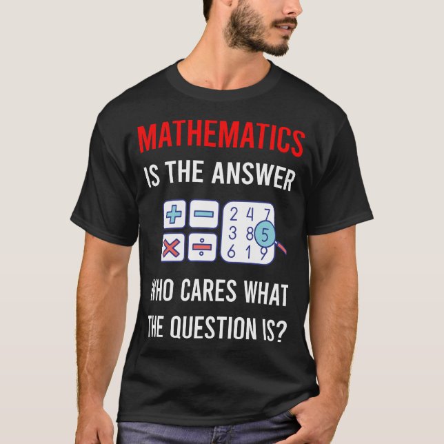 The Answer Matematik Math Maths T Shirt (Framsida)