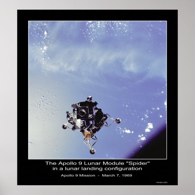 The Apollo 9 Lunar Module "Spider" 7 mars 1969 Poster (Framsidan)