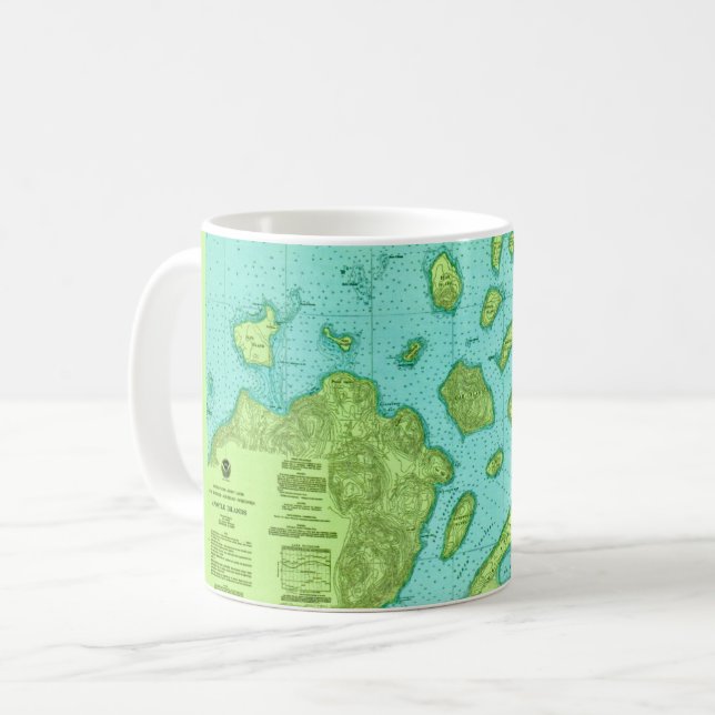 The Apostle Islands Map Mug Kaffemugg (Framsida vänster)