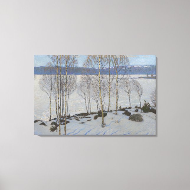 The Approach of Vår, 1903 (oil on canvas) Canvastryck (Framsida)