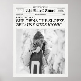 The Apres Times Tidning Hon Äger Backarna Poster