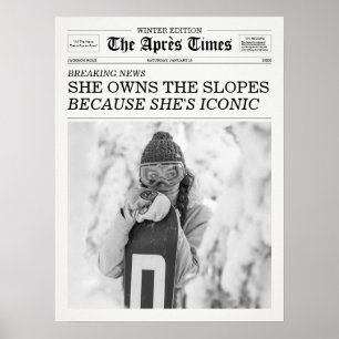 The Apres Times Tidning Hon Äger Backarna Poster